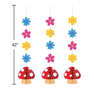 Party Gnomes Hanging Cutouts w/ Honeycomb 3ct