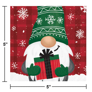 Holiday Gnomes Beverage Napkins, 16 per Pkg by Creative Converting