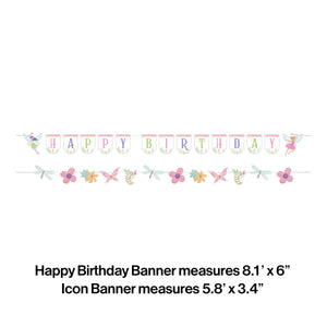 Fairy Forest Shaped Banner w/ String, 2 pack 2ct by Creative Converting