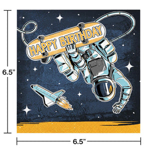 Space Skater Luncheon Napkin 16ct