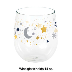 Starry Night 14oz Stemless Wineglass 1ct