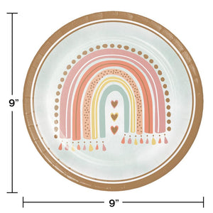 Boho Rainbow Dinner Plate 8ct