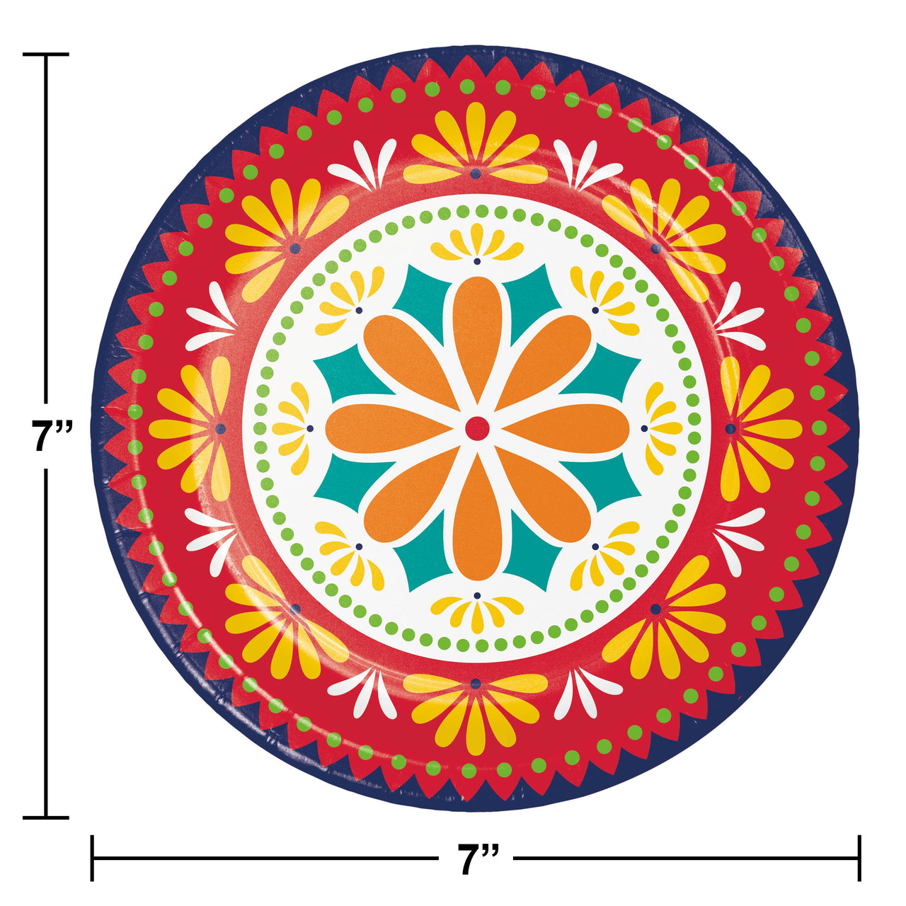 Fiesta Pottery 7 Inch Dessert Plate by Creative Converting