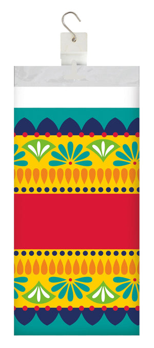 Fiesta Pottery Paper Tablecover Border Print, 54" x 102" (1/Pkg)