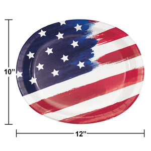 Painterly Patriotic Oval Platter by Creative Converting