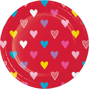 Valentine's Symbols 7 Inch Dessert Plate by Creative Converting