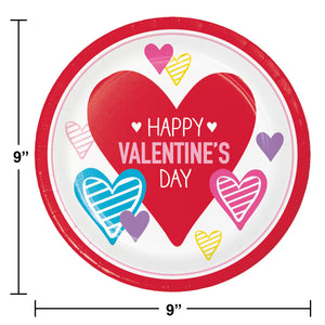 Valentine's Symbols Dinner Plate by Creative Converting