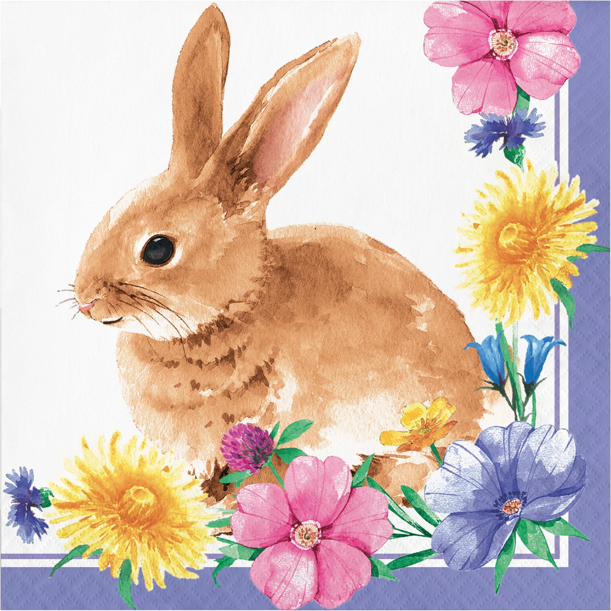 Bunny and Blooms Luncheon Napkin by Creative Converting