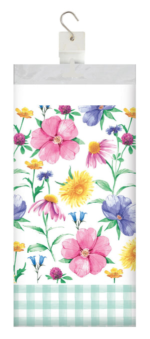 Bunny and Blooms Paper Tablecover Border Print, 54" x 102" (1/Pkg)