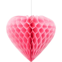 Valentine Hearts Hanging Cutouts w/ Honeycomb (5/Pkg)