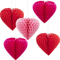 Valentine Hearts Hanging Cutouts w/ Honeycomb by Creative Converting