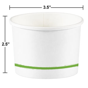 Sensations Serveware 9 oz Paper Snack Cups w/ Plastic Lids (8/Pkg)