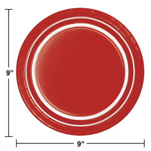 Classic Red 10ct Sturdy Style Dinner Plate (10/Pkg)