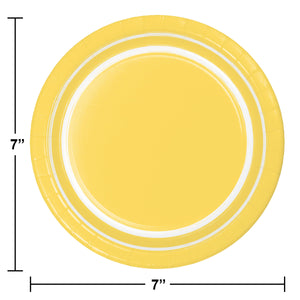 Soft Yellow 10ct Sturdy Style 7 Inch Dessert Plate (10/Pkg)