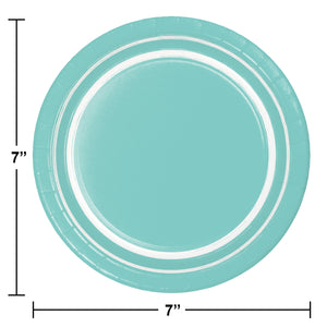 Spa Blue 10ct Sturdy Style 7 Inch Dessert Plate (10/Pkg)