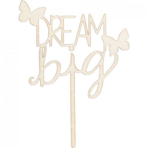 Dolly Parton Wooden "Dream Big" Cake Topper (1/Pkg) by Creative Converting