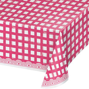 Dolly Parton Pink Gingham Paper Tablecloth (1/Pkg) by Creative Converting