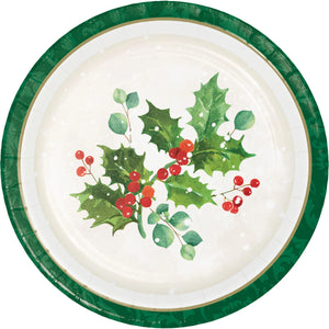 Holiday Holly 7 Inch Dessert Plate by Creative Converting