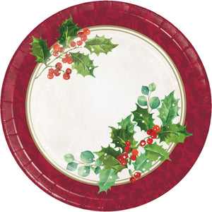 Holiday Holly Dinner Plate by Creative Converting