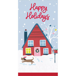 Christmas Village Guest Towel by Creative Converting
