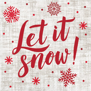 Let It Snow Luncheon Napkin by Creative Converting