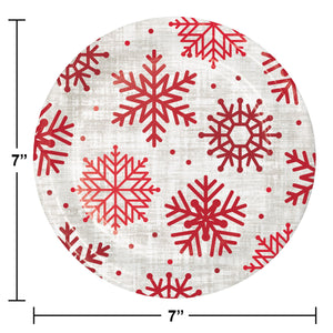 Let It Snow 7 Inch Dessert Plate (8/Pkg)