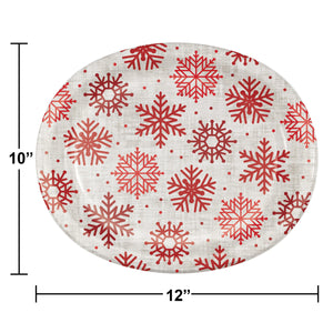 Let It Snow Oval Platter (8/Pkg)