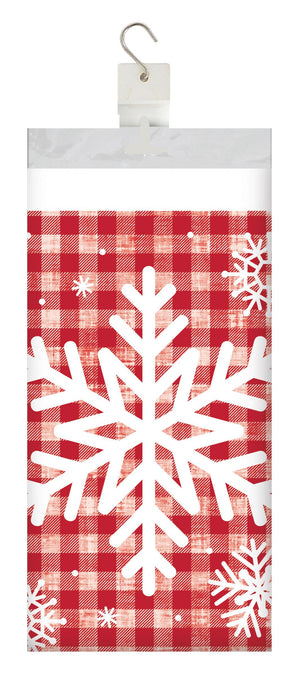 Let It Snow Paper Tablecover Border Print, 54" x 102" (1/Pkg)