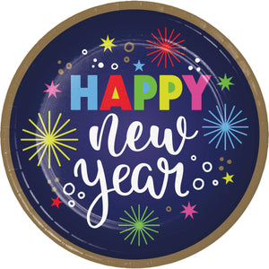 Beaming New Year Dinner Plate by Creative Converting