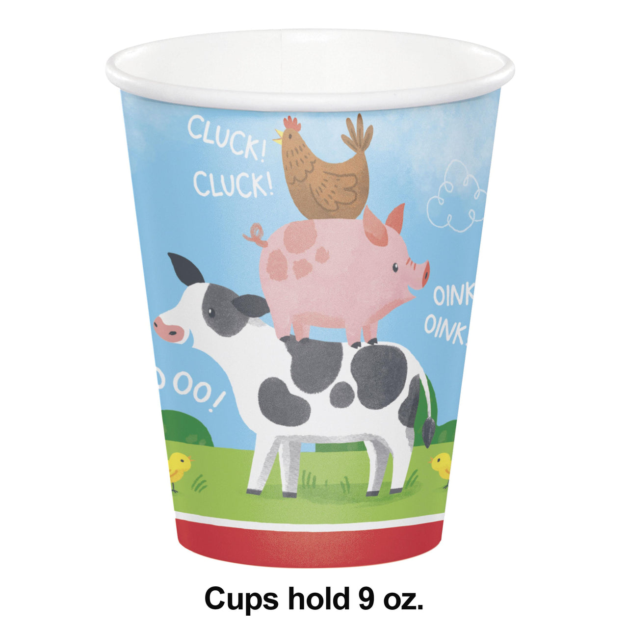 Farm Animals Hot/Cold Cup 9oz. (8/Pkg)