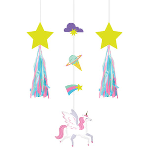 Unicorn Galaxy Hanging Cutouts w/ Tassels by Creative Converting