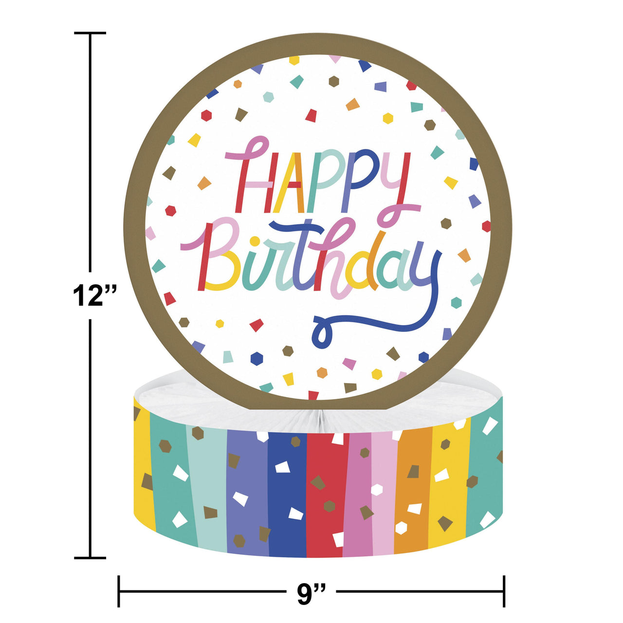 Birthday Confetti Honeycomb Centerpiece (1/Pkg)