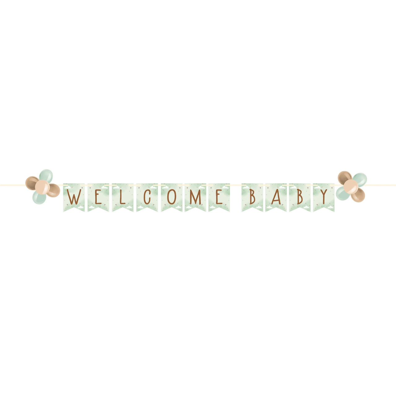 Teddy Bear Ribbon Banner w/ Latex Balloons