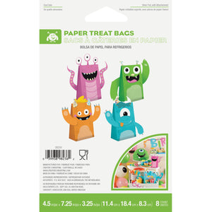Monsters Paper Treat Bags with Attachments (8/Pkg)