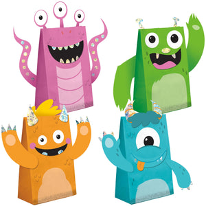 Monsters Paper Treat Bags with Attachments by Creative Converting
