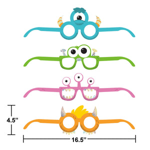 Monsters Paper Glasses (4/Pkg)