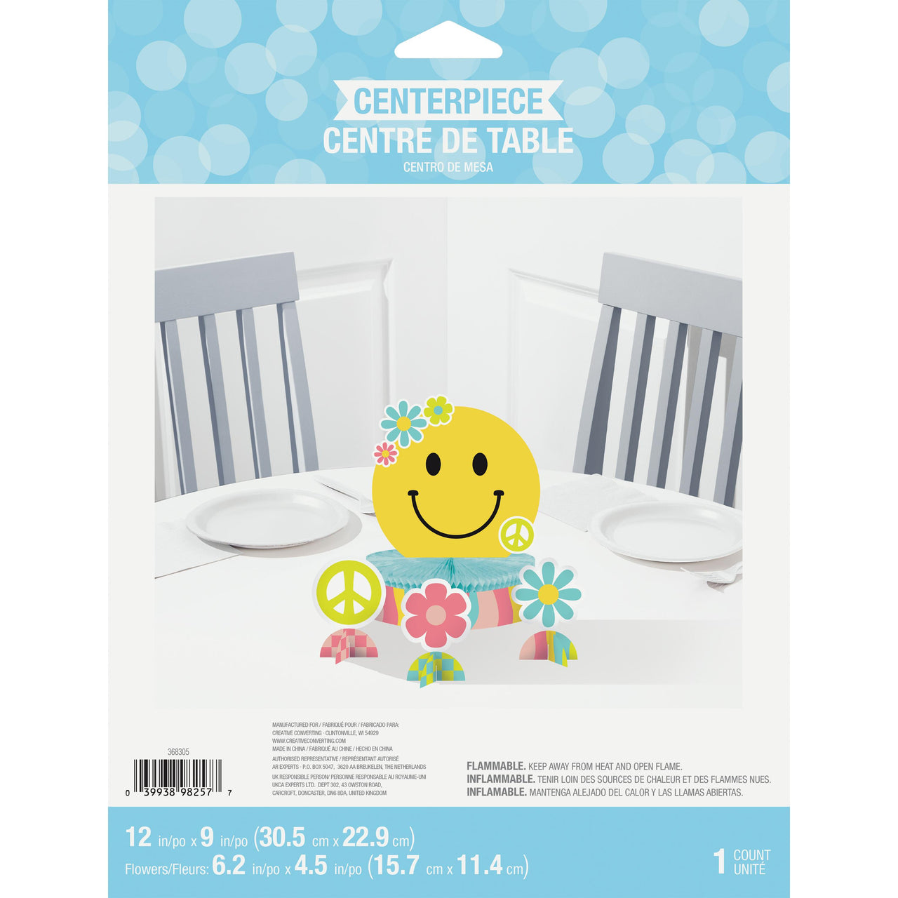 Flower Power Honeycomb Centerpiece w/ Stands