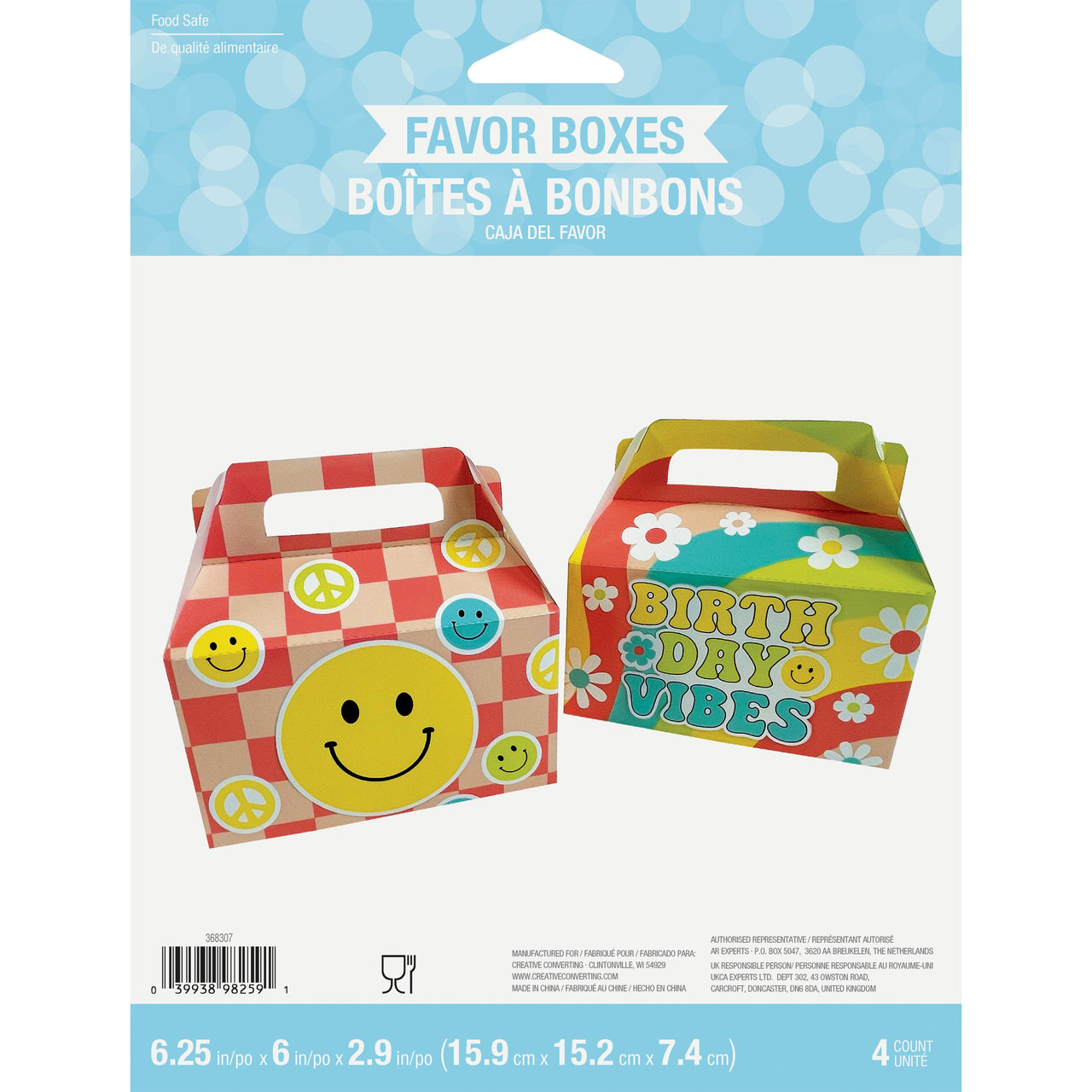 Flower Power Treat Box w/ Dimensional Attachment (4/Pkg)