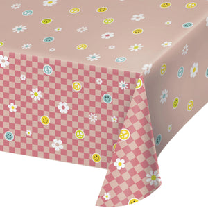 Flower Power Tablecover, Paper 54"x102" by Creative Converting