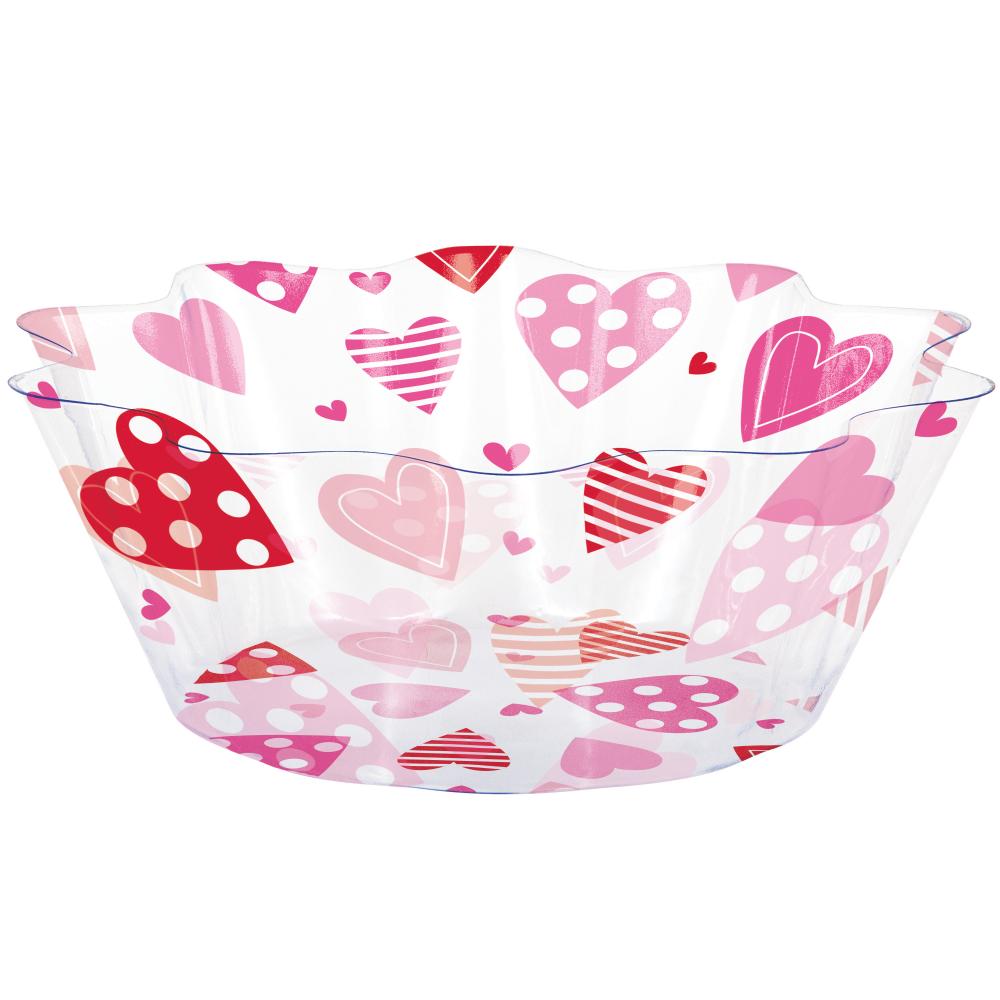 Valentine Hearts 8" Fluted Bowl (1/Pkg) by Creative Converting