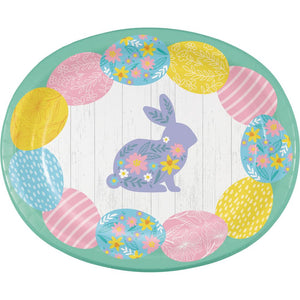 Easter Elegance Paper Oval Platter (8/Pkg) by Creative Converting