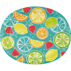 Tutti Frutti Paper Oval Platter (8/Pkg) by Creative Converting