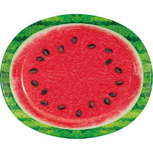 Watermelon Wow Paper Oval Platter (8/Pkg) by Creative Converting