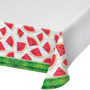 Watermelon Wow Paper Tablecover Border Print, 54" x 102" (1/Pkg) by Creative Converting