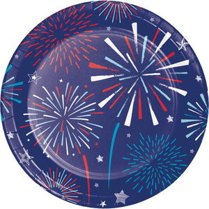 Patriotic Party Paper Dinner Plate (8/Pkg) by Creative Converting