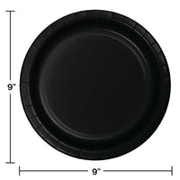 Black Paper Plates, 24 ct Party Decoration