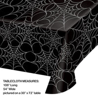 Silver Web Plastic Table Cover buy today at PartyDecorations.com