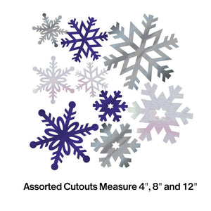 Foil Snowflake Cutouts, 12 ct on sale at PartyDecorations.com