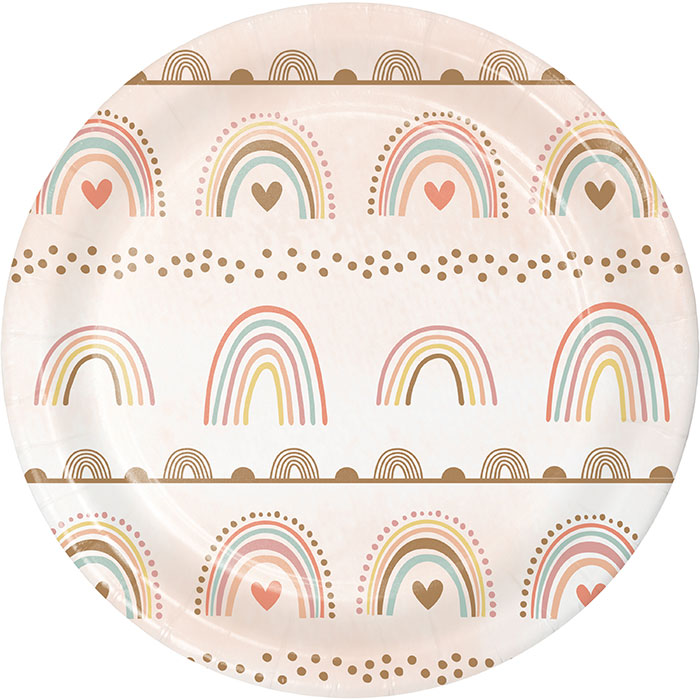 Boho Rainbow Dessert Plate 8ct by Creative Converting