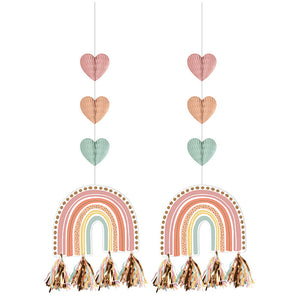 Boho Rainbow Hanging Cutouts w/ Tassels 2ct by Creative Converting
